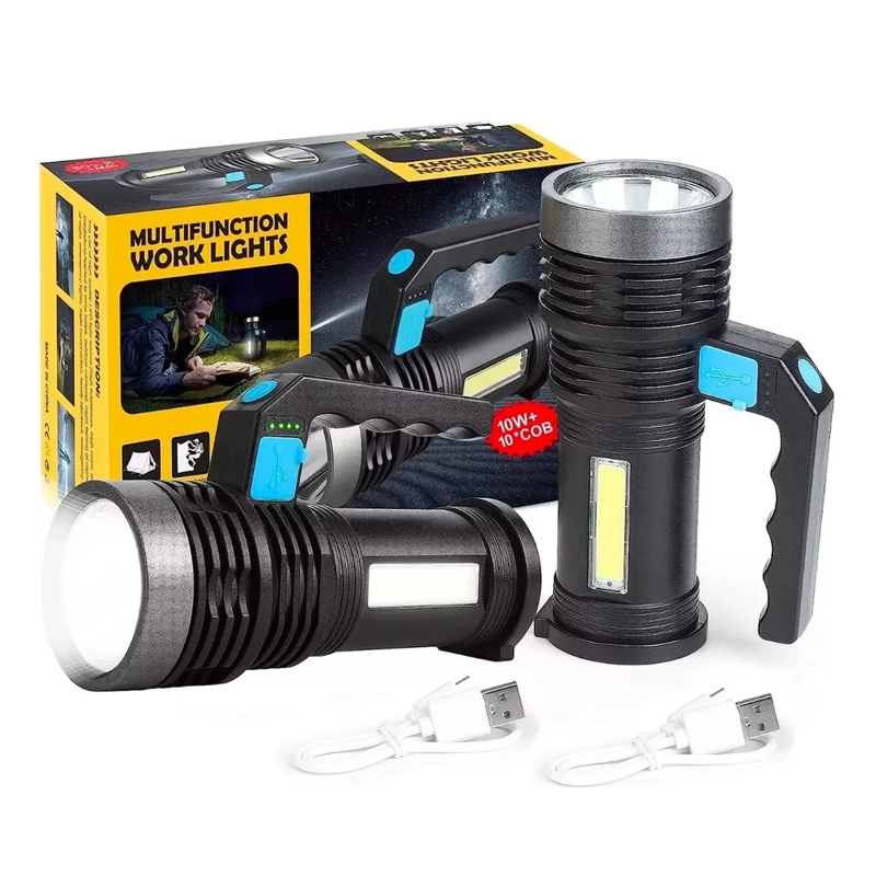 LINTERNA TACTICA LED MULTIFUNCION RECARGABLE BLANCO - 3