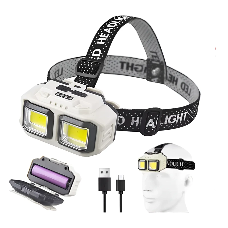 LINTERNA FRONTAL MINERO LED ROJA Y BLANCA - 4