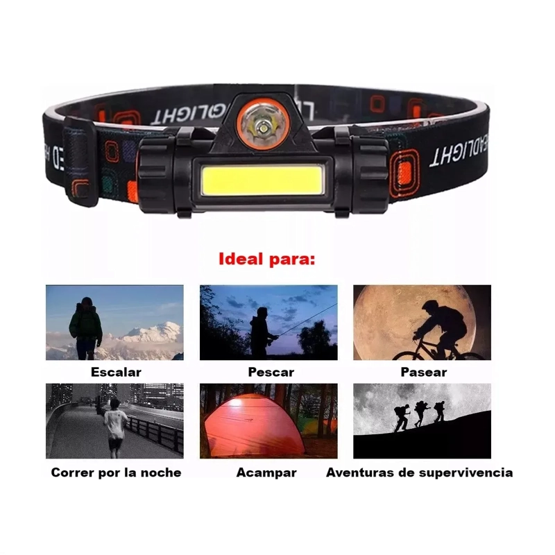 LINTERNA FRONTAL RECARGABLE FOCO CABEZA LINTERNA MINERA FOCO - 3