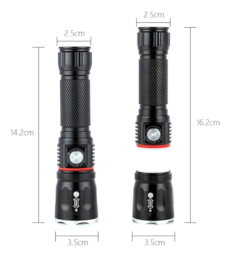 LINTERNA MANUAL RECARGABLE LED FLASHLIGHT 360°MULTIFUNCIONAL - 1