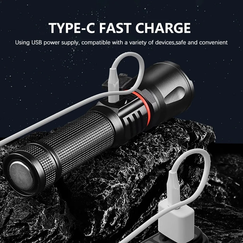 LINTERNA MANUAL RECARGABLE LED FLASHLIGHT 360°MULTIFUNCIONAL - 2