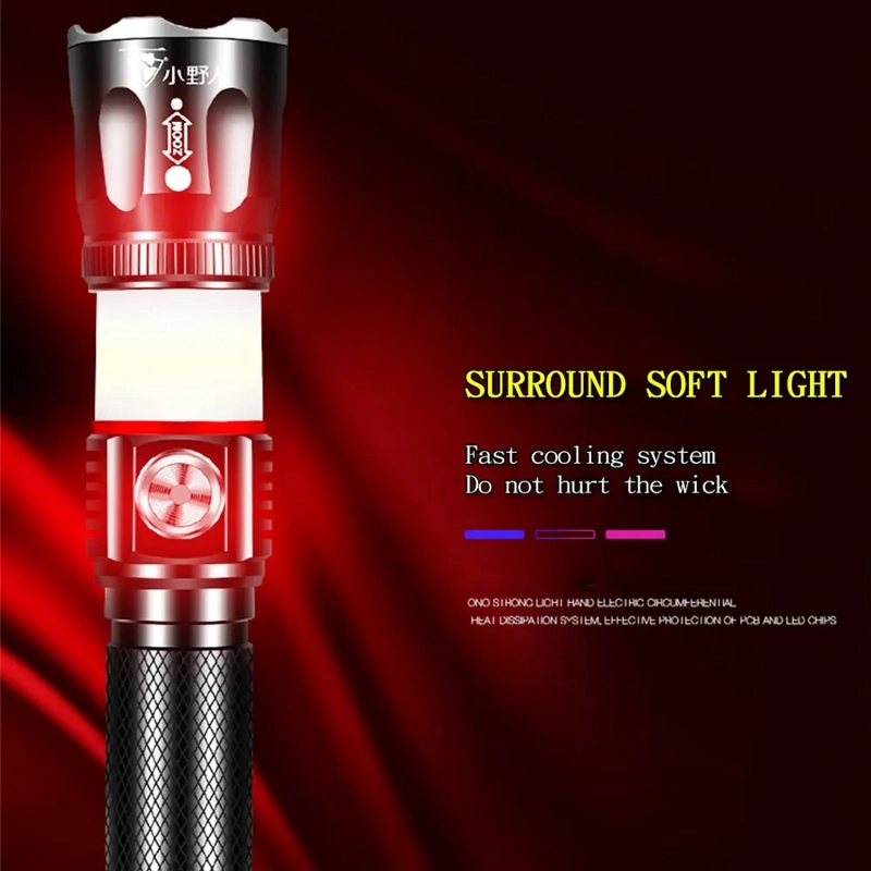 LINTERNA MANUAL RECARGABLE LED FLASHLIGHT 360°MULTIFUNCIONAL - 4