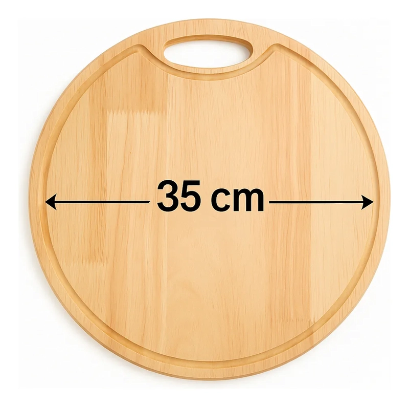TABLA PIZZA MADERA TABLAS PARA PICAR PICOTEO PLATO DE MADERA LISO MARRON CLARO - 1