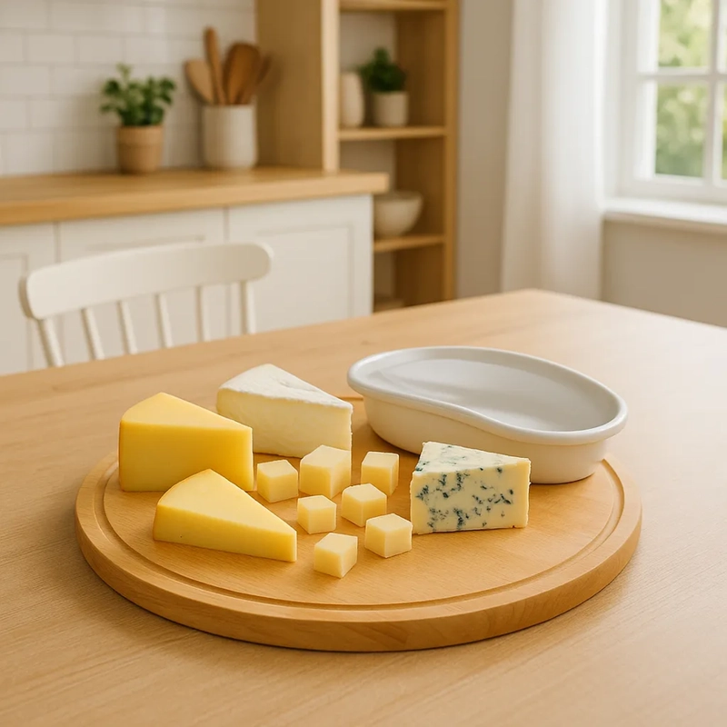 TABLA PIZZA MADERA TABLAS PARA PICAR PICOTEO PLATO DE MADERA LISO MARRON CLARO - 2