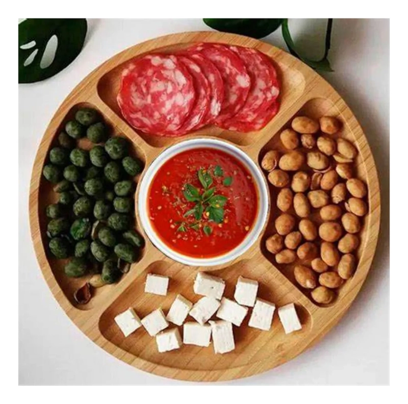 TABLA PARA SERVIR APERITIVOS Y PICOTEO BAMBU PICNIC - 4