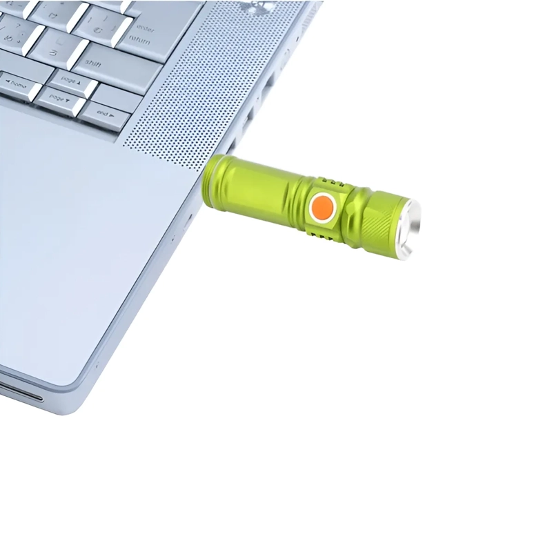 LINTERNA 3000 LUMENS LED USB CREE RECARGABLE LINTERNA NEGRO LUZ BLANCO - 1