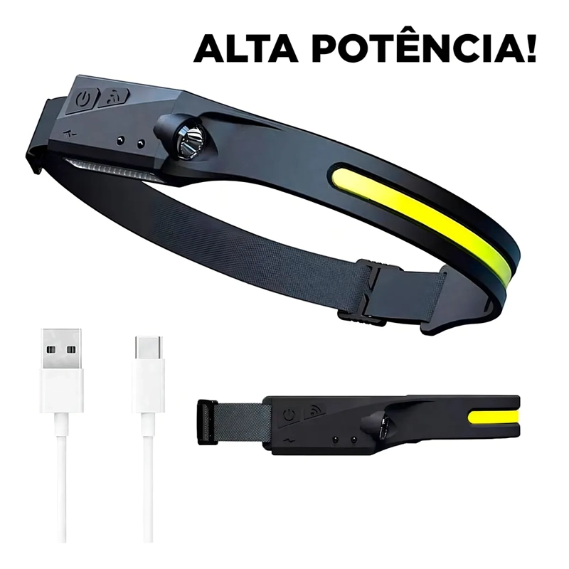 LINTERNA FRONTAL CON LUZ LED SUPER FUERTE - 1