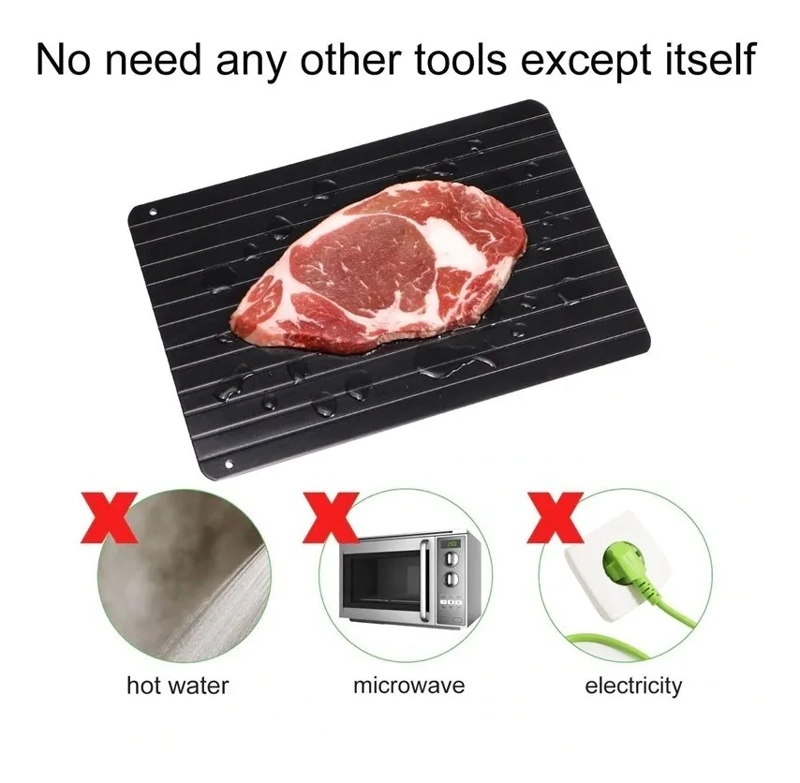 BANDEJA TABLA DE ALUMINIO DESCONGELADORA RAPIDA CARNE - 1