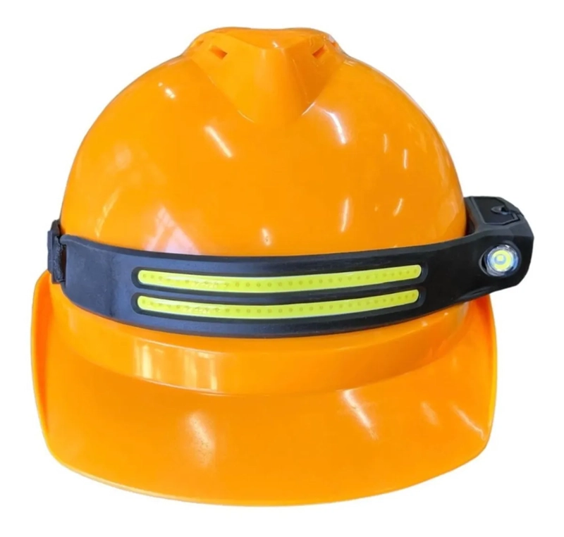 LINTERNA 2 EN 1 FRONTAL PARA CASCO DE MINERO CON SENSOR USB BLANCO - 2