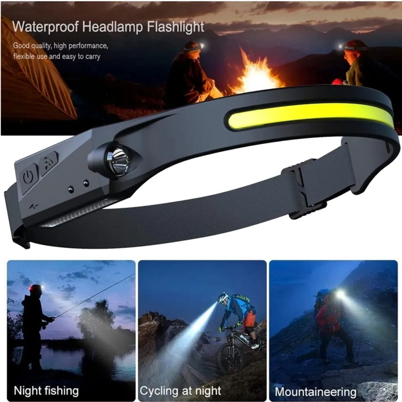 LINTERNA LED FRONTAL DE CABEZA IMPERMEABLE RECARGABLE USB - 2