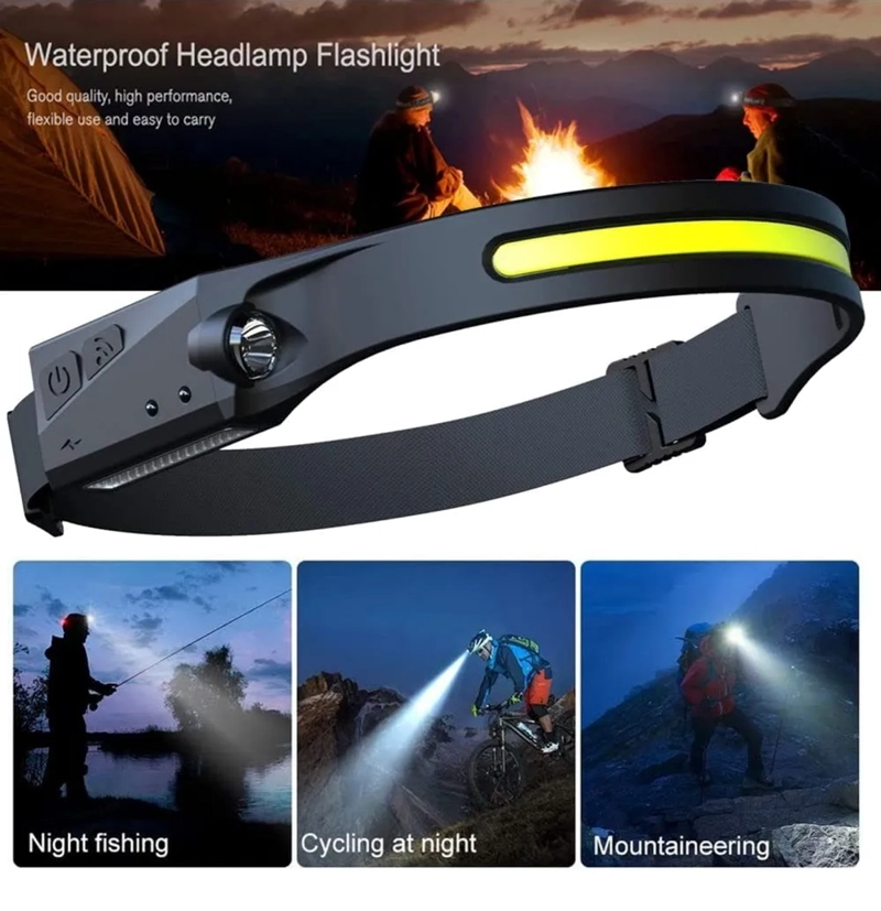 LINTERNA LED FRONTAL DE CABEZA IMPERMEABLE RECARGABLE USB - 5