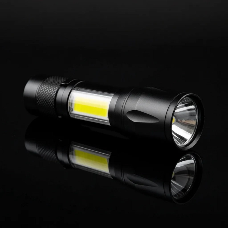 MINI LINTERNA TACTICA RECARGABLE LAMPARA LUZ LED AJ SHOP BLANCO - 2