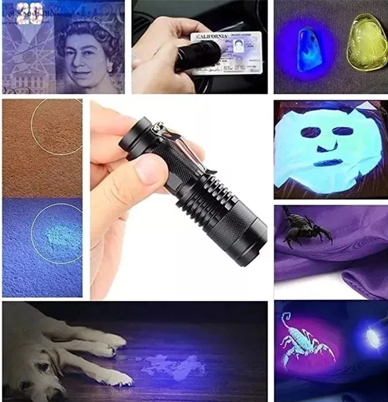 3 LINTERNA LUZ ULTRAVIOLETA LINTERNAS RECARGABLES LINTERNA - 3