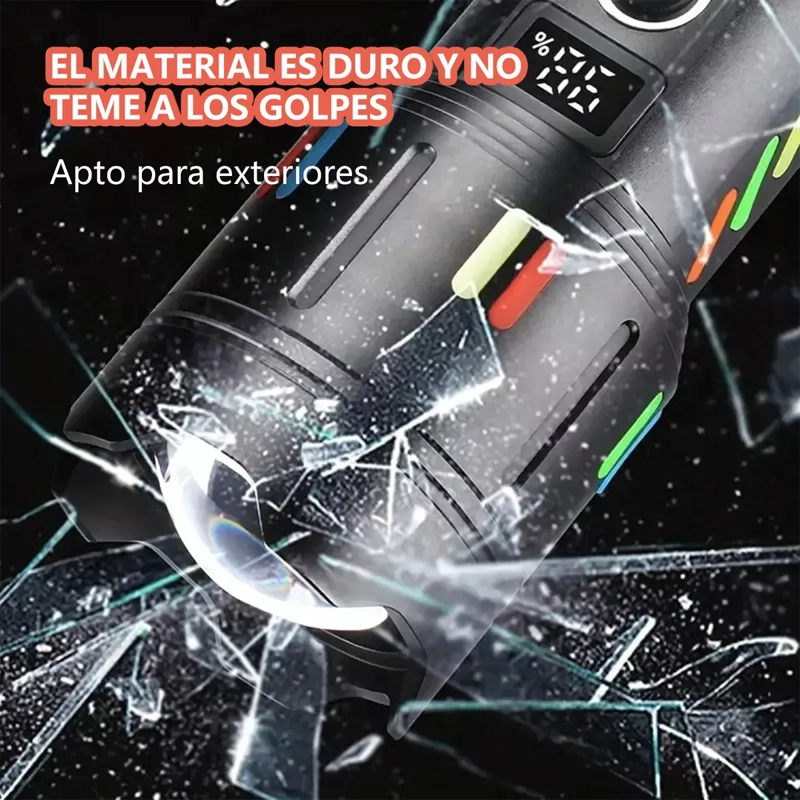 LINTERNA DE CARGA 12000 LUMENES ALTOS CON PANTALLA POTENCIA - 3