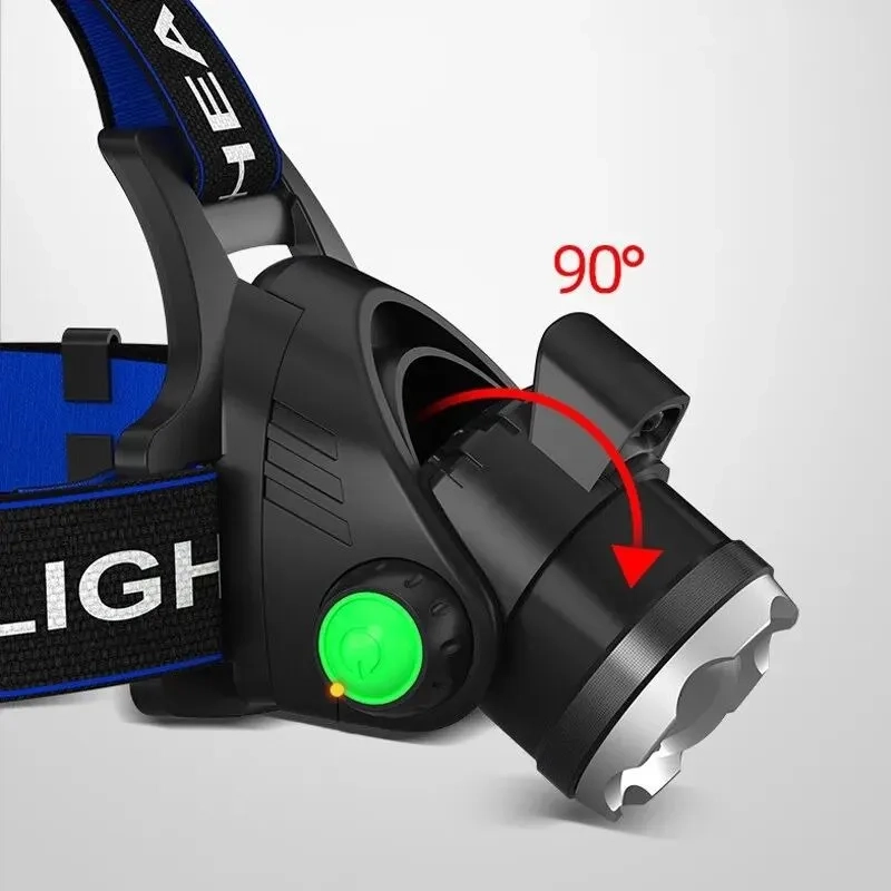 LINTERNA LED CINTILLO 5000 LUMENES T6 IMPERMEABLE MINERO - 2