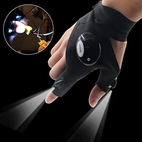GUANTE CON LINTERNA LED, PARA BICI, CAZA, PESCA, TRABAJOS - 3