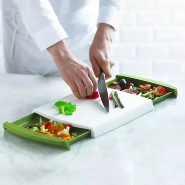 TABLA COCINA PARA PICAR ALIMENTOS VERDURAS MULTI CHOP N CLEA BLANCO - 2