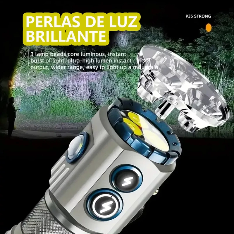 MINI LINTERNA CON RBG LED CON CLIP MAGNE TICO 2000LM - 1