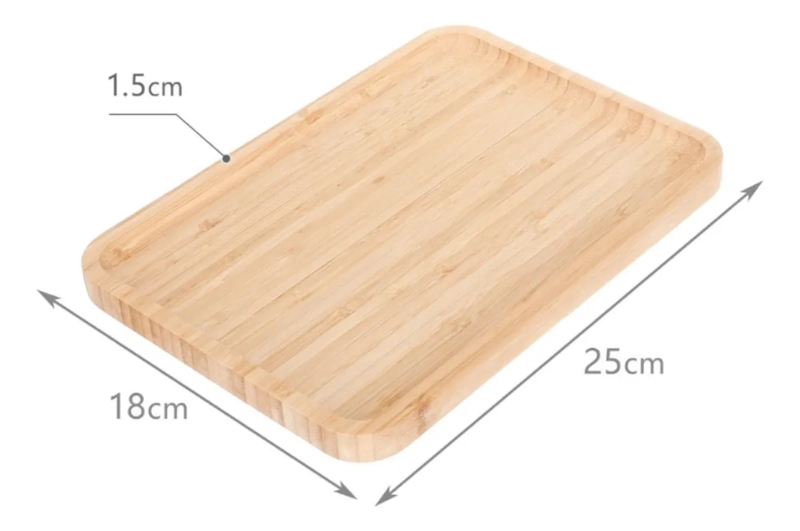 TABLA PARA PICAR RECTANGULAR DE MADERA - 1