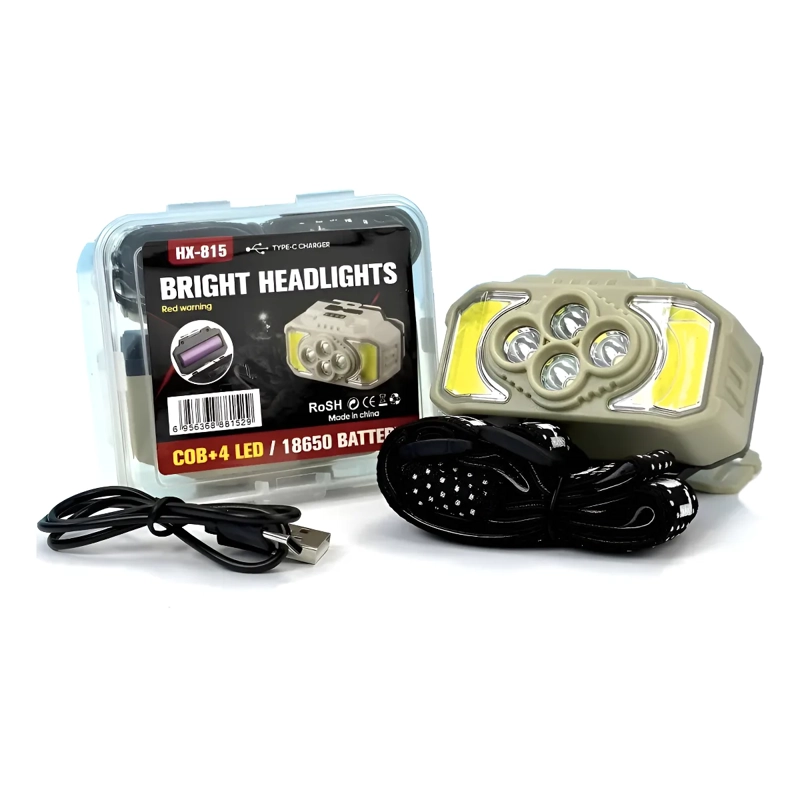 LINTERNA DE CABEZA POTENTE RECARGABLE HX-815 BLANCO BEIGE - 3