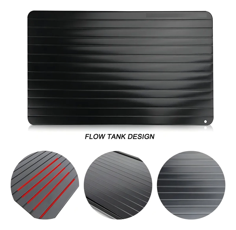 BANDEJA TABLA DE ALUMINIO DE DESCONGELACION RAPIDA COLOR NEGRO - 1
