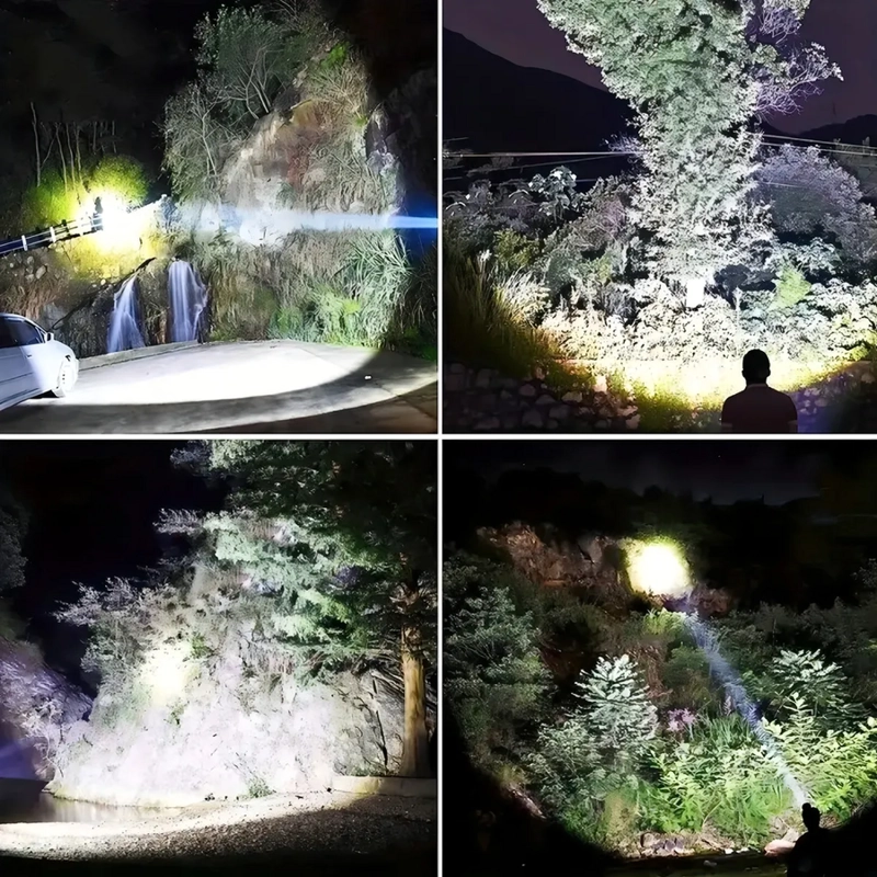 LINTERNA TACTICA MILITAR RECARGABLE ADKAR LED SOLAR 800 LM - 3