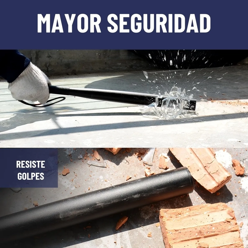 LINTERNA LED TIPO BATE RECARGABLE MAXWELL POTENTE SEGURIDAD - 2