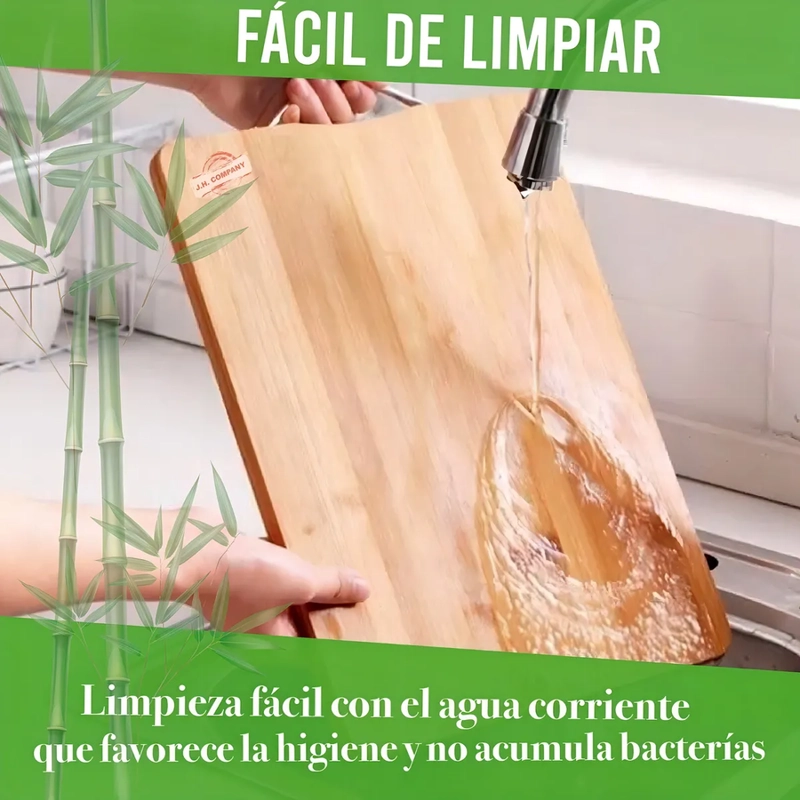 TABLA PARA PICAR MADERA BAMBU CHICA VERDURAS FRUTAS 10056 BAMBU MADERA - 4