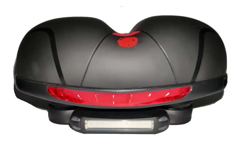 SILLIN ASIENTO AMPLIO PARA BICICLETA ANTI-PROSTATICO CON CINTA REFLECTANTE - 2