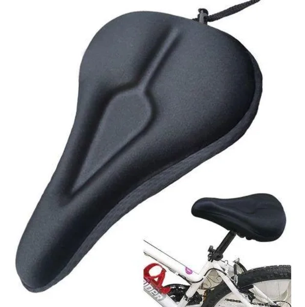 FORRO ASIENTO DE BICICLETA CUBRE SILLIN DE GEL MAXIMA COMODI - 1