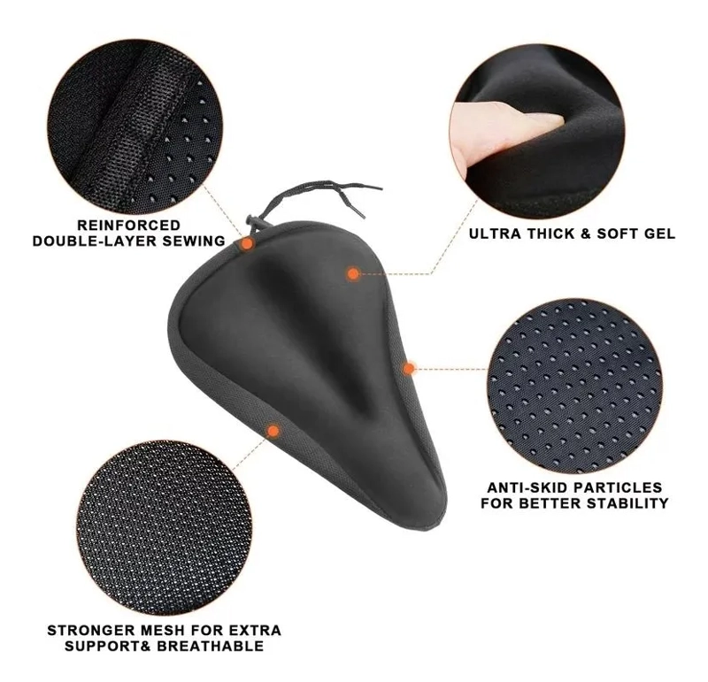 FORRO ASIENTO DE BICICLETA CUBRE SILLIN DE GEL MAXIMA COMODI - 5