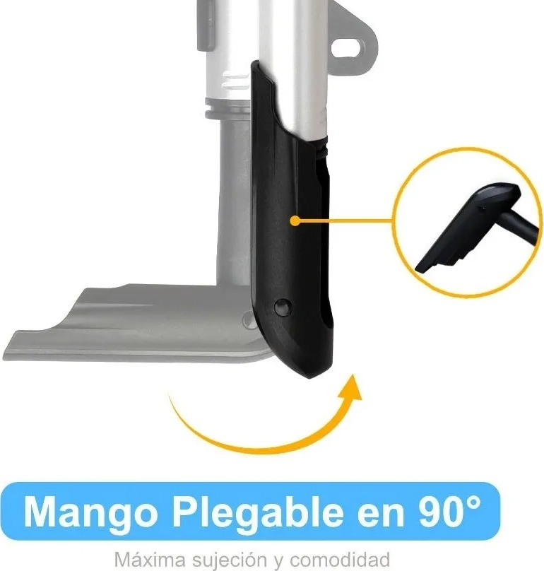 BOMBIN DE BICICLETA CON MANOMETRO (2-WAY DOBLE ACCION) PLATEADO - 5