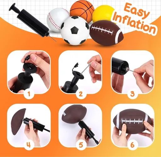 MINI BOMBIN INFLADOR MANUAL PARA PELOTAS, BOSU, COJINES - 1