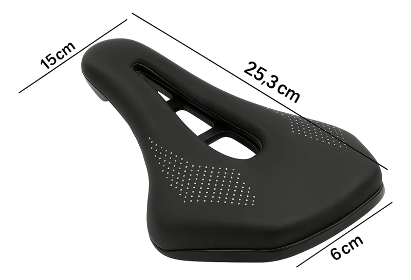 ASIENTO ANTIPROSTATICO BICICLETA SILLIN ERGONOMICO CON CANAL CENTRAL CONFORT PARA LARGAS DISTANCIAS - 2