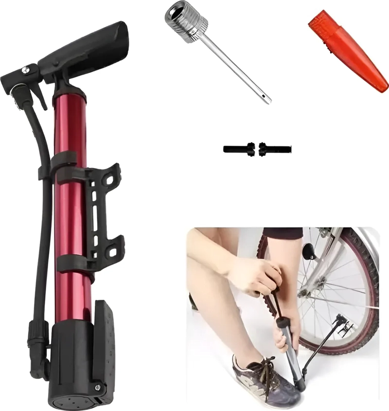 BOMBIN INFLADOR MANUAL PARA BICICLETA & MULTIUSO 30 CM - 2