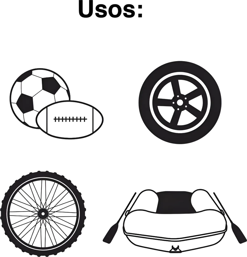 INFLADOR DE PIE CON PICOS PARA BICICLETAS PELOTAS TRUPER - 7