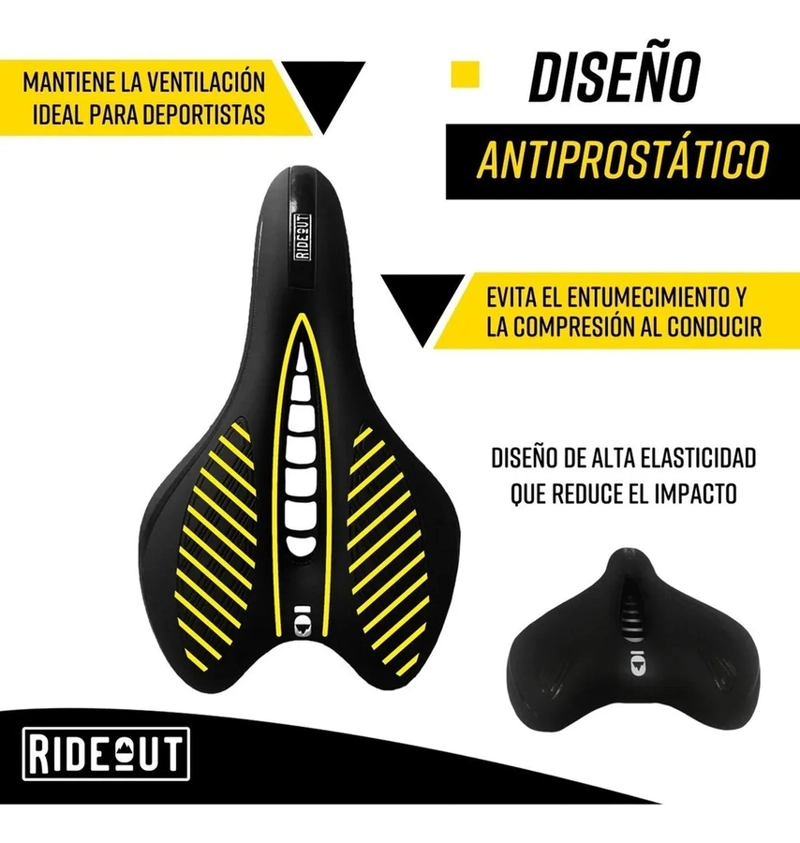 ASIENTO SILLIN BICICLETA ANTIPROSTATICO CON GEL FLYROCK MTB - 2