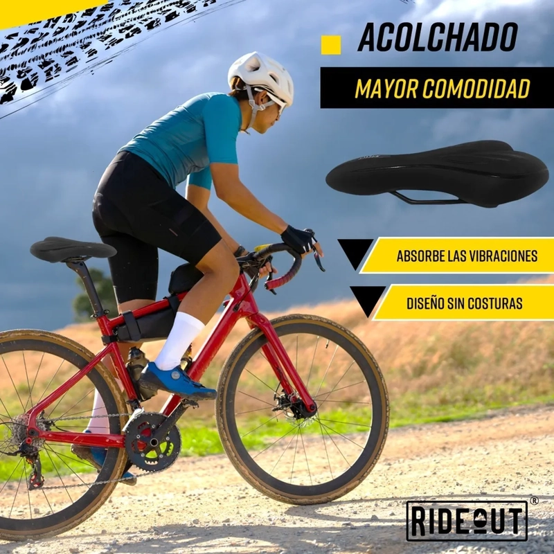 ASIENTO SILLIN BICICLETA ANTIPROSTATICO CON GEL FLYROCK MTB - 4
