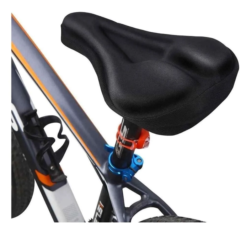CUBRE ASIENTO DE GEL PARA BICICLETA TAMAÑO GRANDE AJUSTABLE - 1