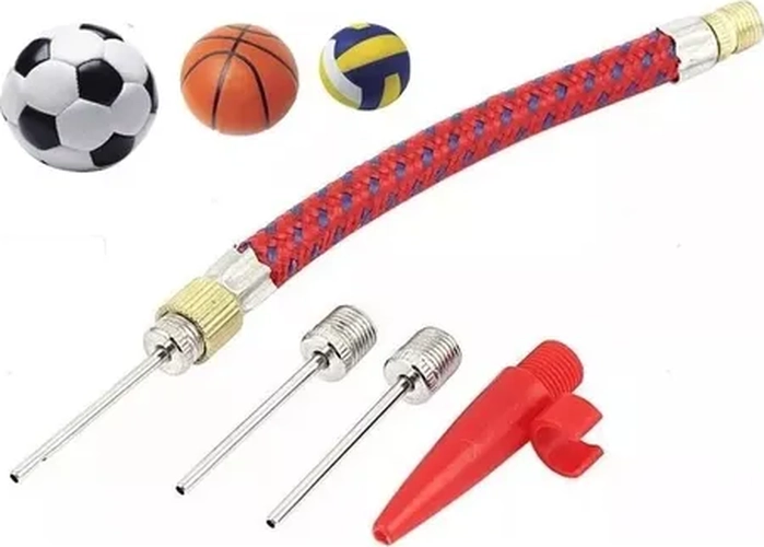5 ADAPTADORES PARA BOMBIN INFLADOR DE BALON PELOTA DEPORTE SURTIDO - 1