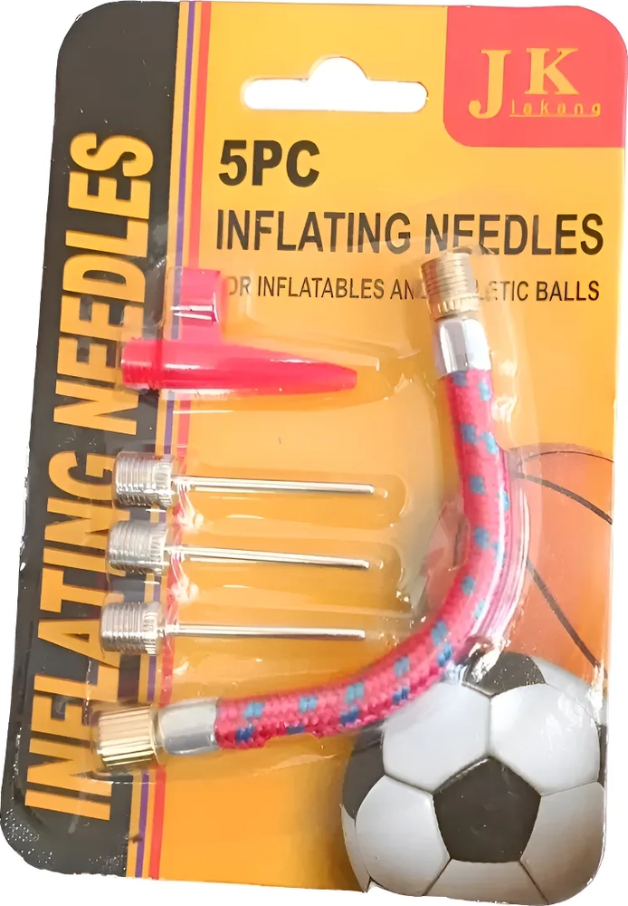 5 ADAPTADORES PARA BOMBIN INFLADOR DE BALON PELOTA DEPORTE SURTIDO - 2