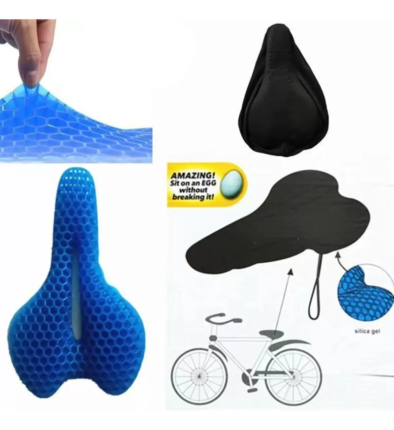 COBERTOR SILICONA CUBRE ASIENTO SILLIN ACOLCHADO BICICLETA - 2