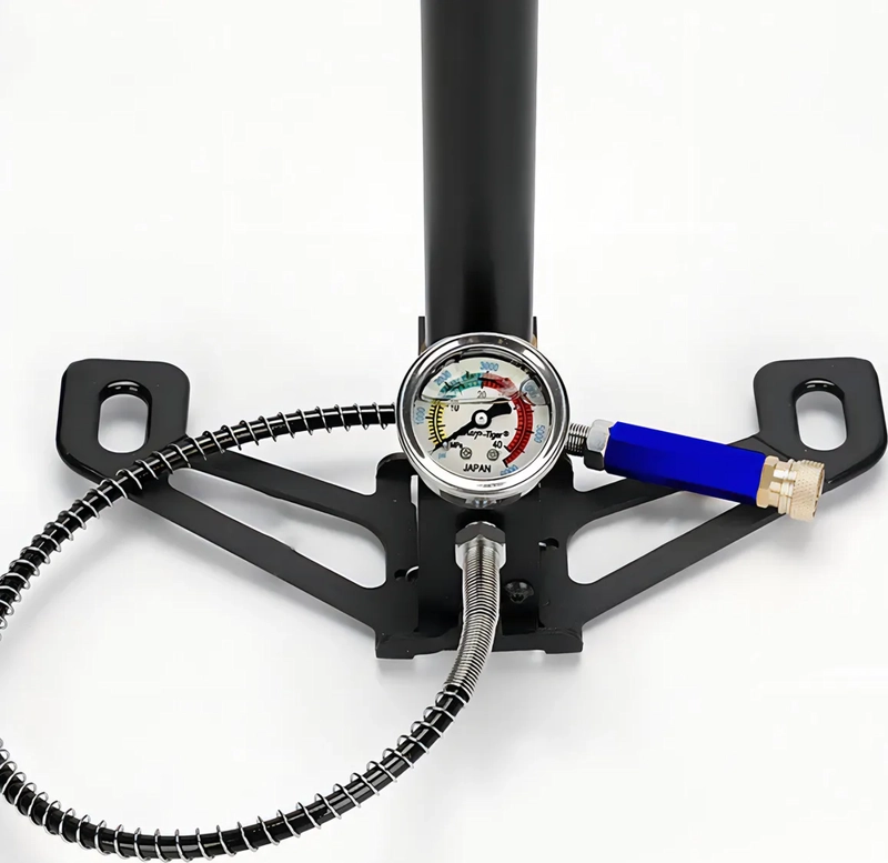 BOMBIN PCP 4 ETAPAS 4500 PSI INFLADOR PCP BOMBIN NEUMATICOS COLOR NEGRO - 5