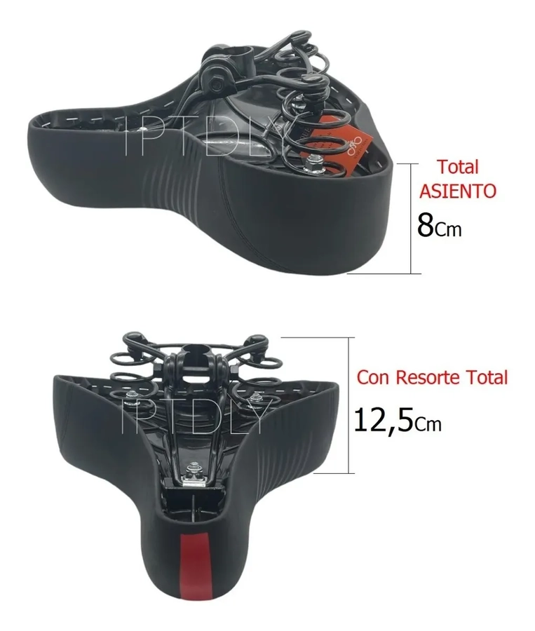 ASIENTO SILLIN EXTRA AMPLIO ANCHO COMODO PARA BICICLETA XXL - 2