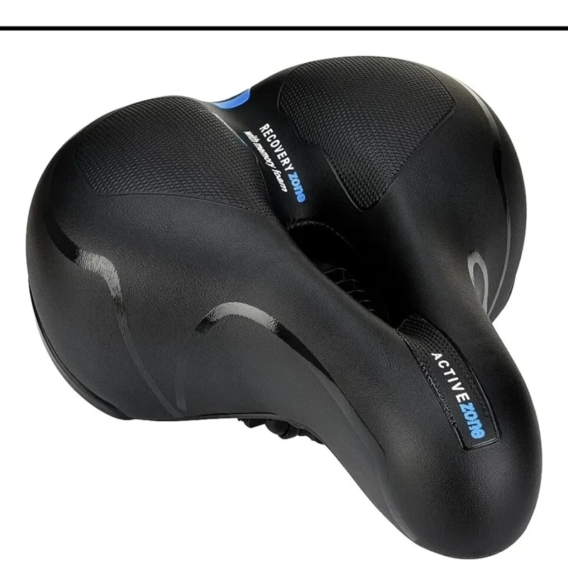 ASIENTO SILLIN BICICLETA ANTIPROSTATICO CON GEL ACOLCHADO NEGRO - 1