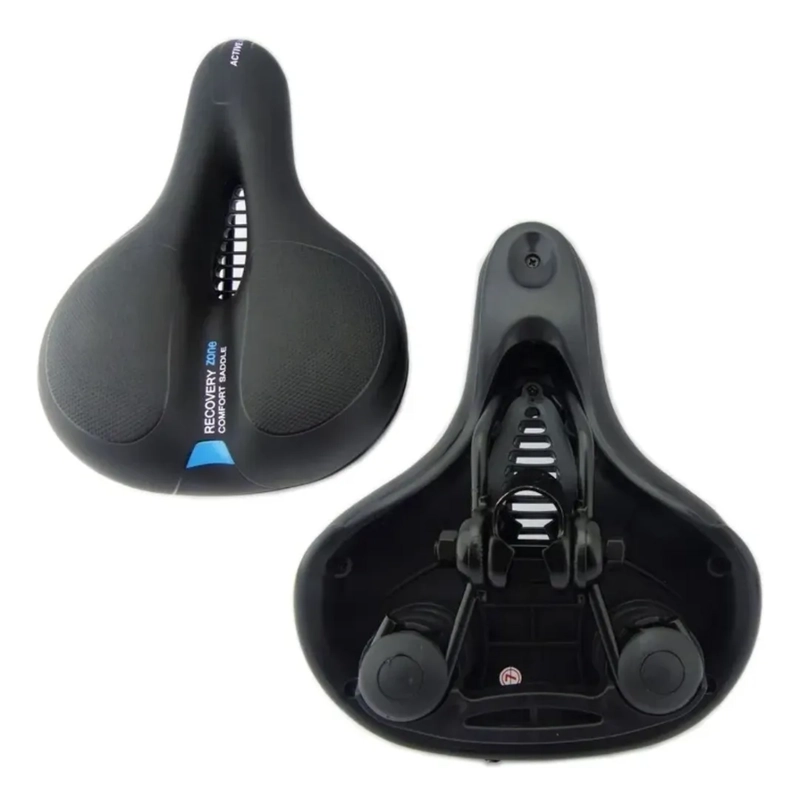 ASIENTO SILLIN BICICLETA ANTIPROSTATICO CON GEL ACOLCHADO NEGRO - 2
