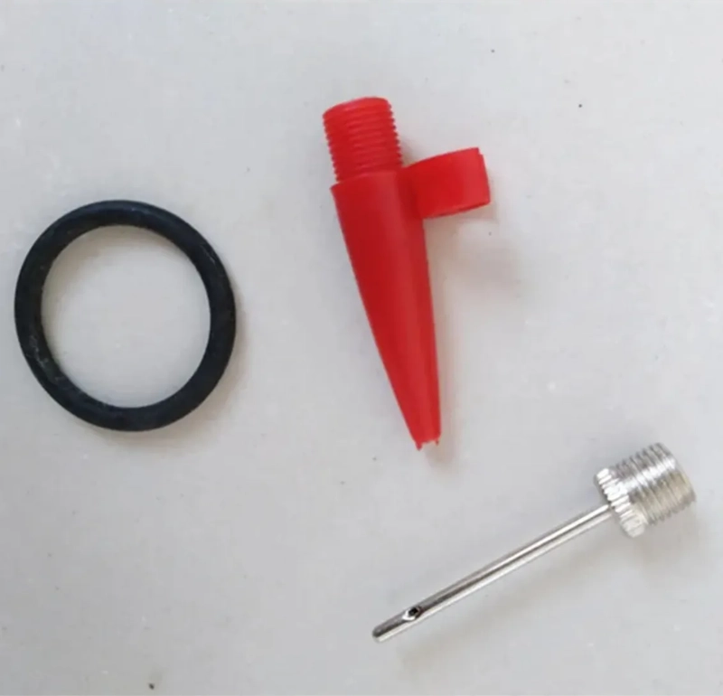BOMBIN MANUAL INFLADOR PARA LLANTAS DE BICICLETA Y PELOTAS NEGRO AZUL GRIS ROJO - 2