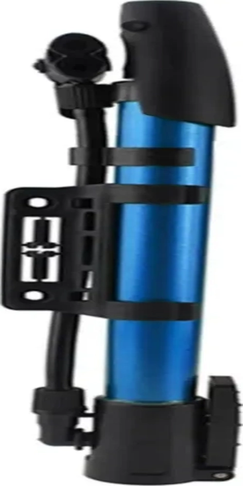 BOMBIN MANUAL INFLADOR PARA LLANTAS DE BICICLETA Y PELOTAS NEGRO AZUL GRIS ROJO - 3