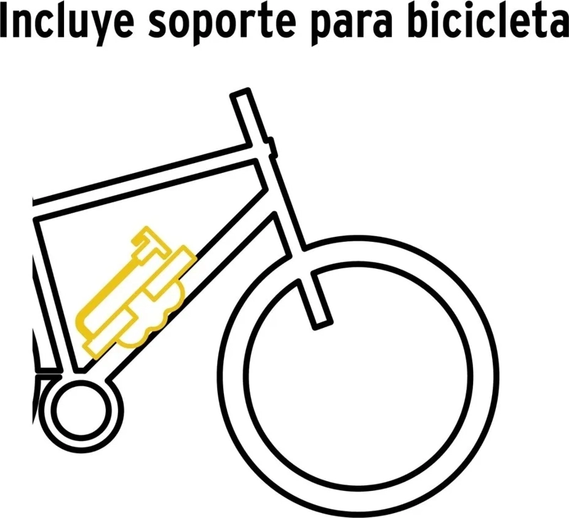BOMBIN MINI DE ALUMINIO DOMESTICO 28CM TRUPER BOM-MI NARANJA/NEGRO - 2