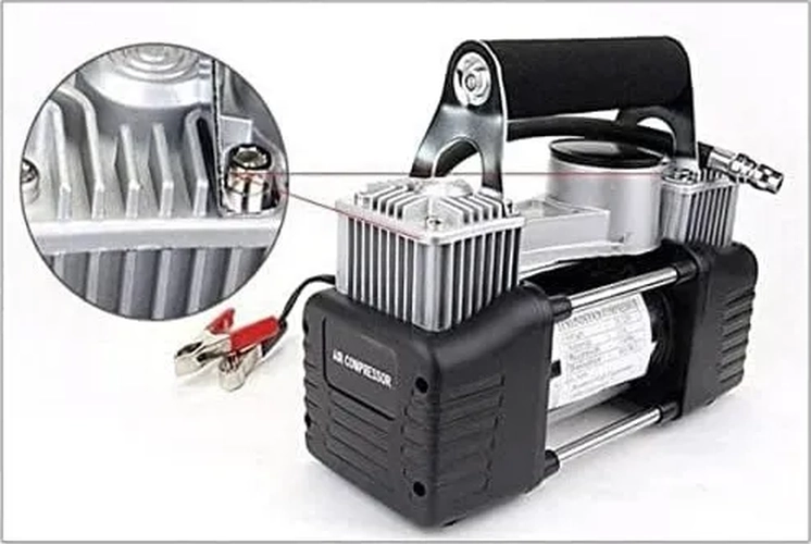 BOMBIN PORTATIL BICICLETAS INFLADOR 12V MOTOS ACCESORIOS - 7